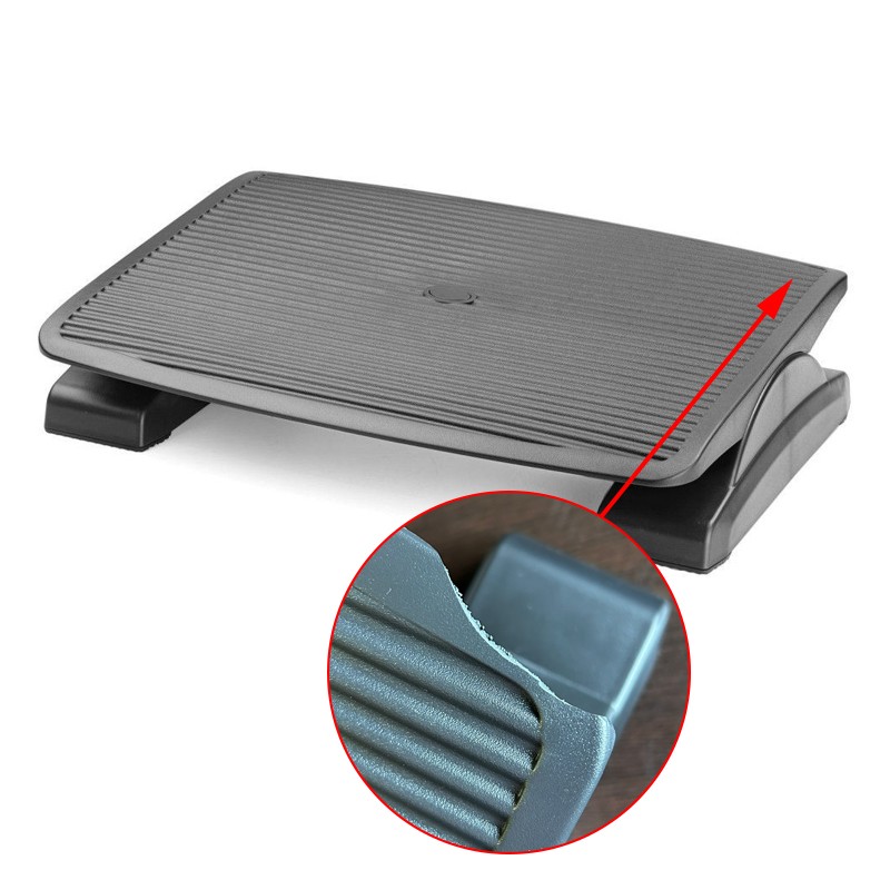 Suport ergonomic pentru picioare, unghi reglabil, suprafata antiderapanta, 45x35cm, negru, RESIGILAT - imagine 14
